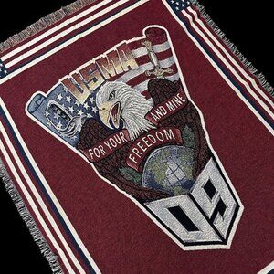 USMA Eagle Freedom Tapestry Throw Blanket United States Military Academy Patriot